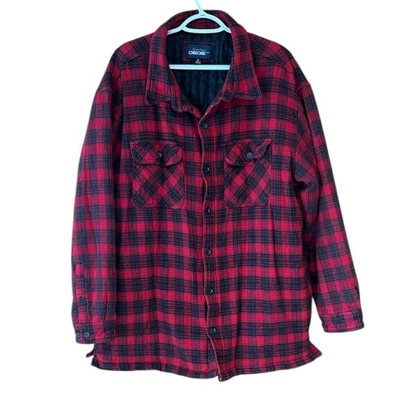 Cherokee Red and Black Heavy Shacket Size XL - Picture 1 of 15